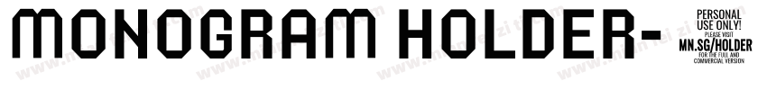 Monogram Holder字体转换